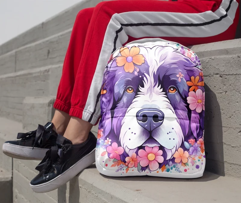 Newfoundland Pup Teen Birthday Surprise Minimalist Backpack 1