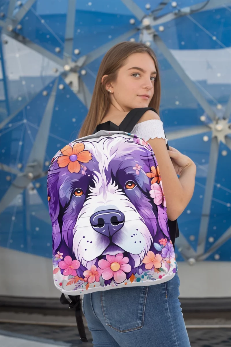 Newfoundland Pup Teen Birthday Surprise Minimalist Backpack 2