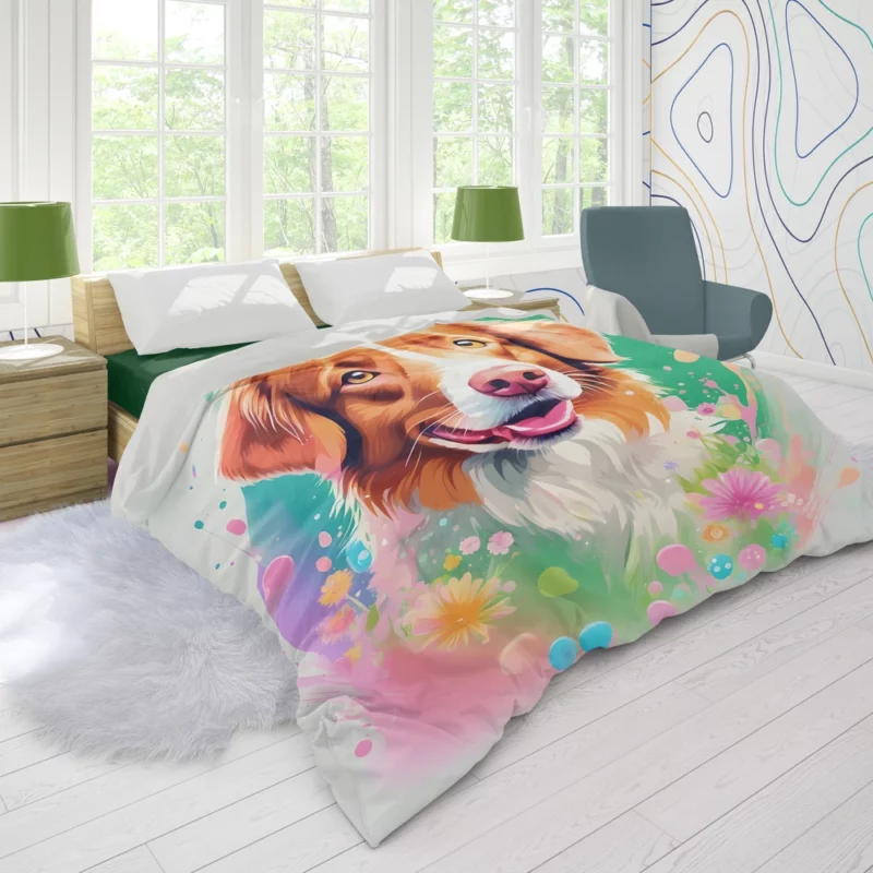 Nova Scotia Duck Tolling Retriever Surprise Teen Joy Duvet Cover