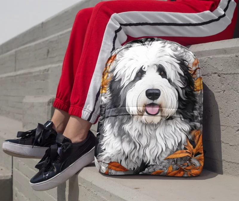 Old English Charm Sheepdog Dog Minimalist Backpack 1