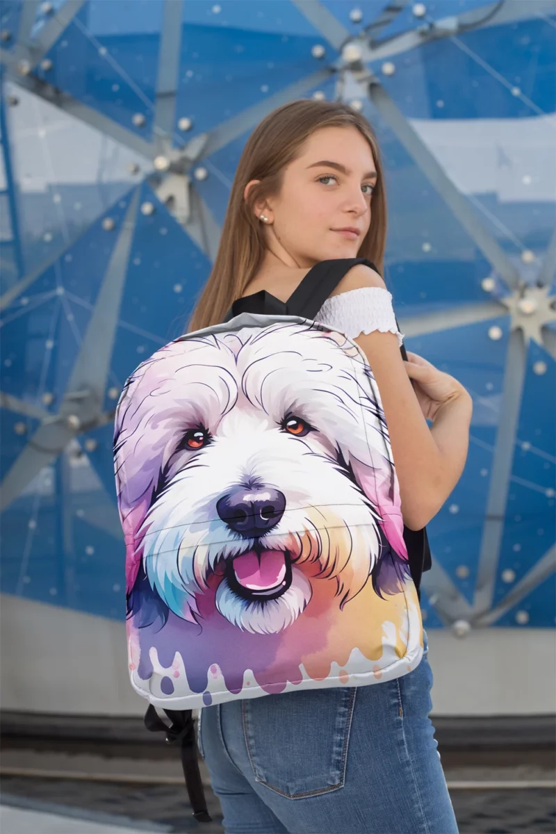 Old English Sheepdog Shaggy Dog Defender Minimalist Backpack 2