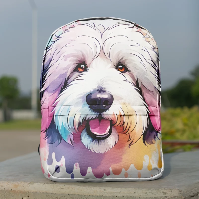 Old English Sheepdog Shaggy Dog Defender Minimalist Backpack