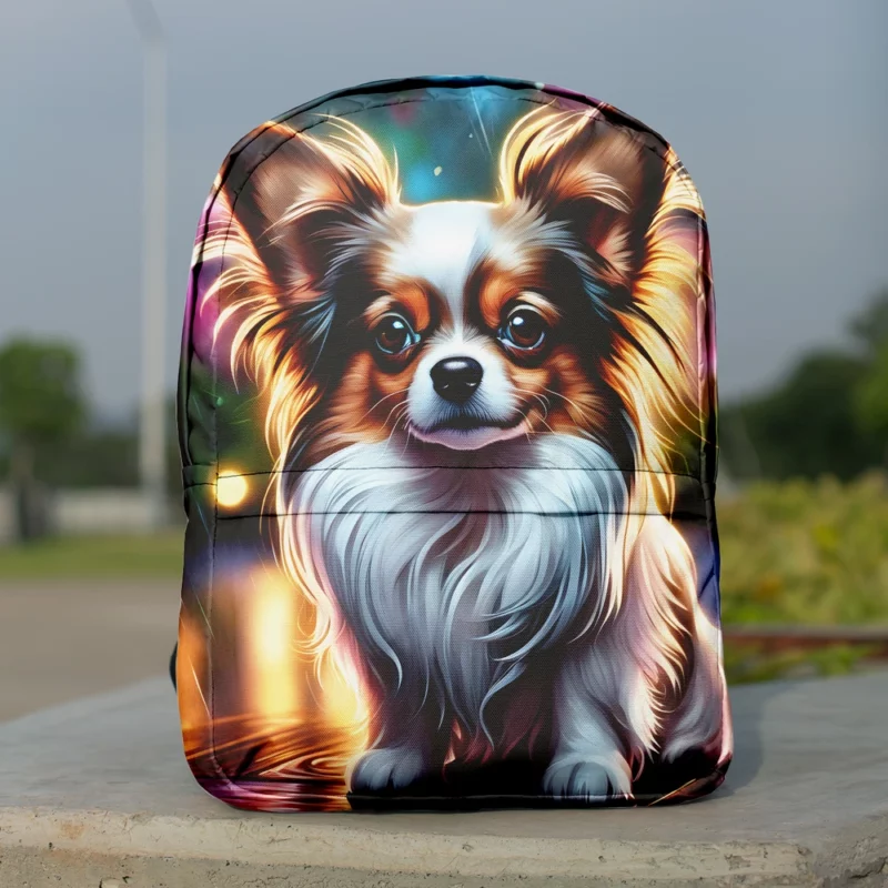 Papillon Pup Delightful Dog Companion Minimalist Backpack