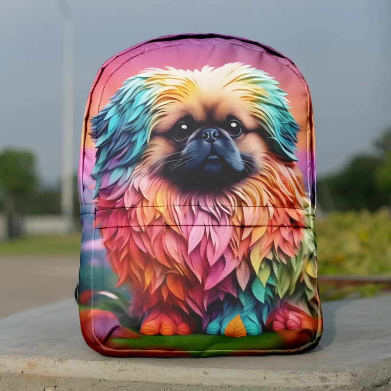 Pekingese Dog Imperial Fluff Companion Minimalist Backpack