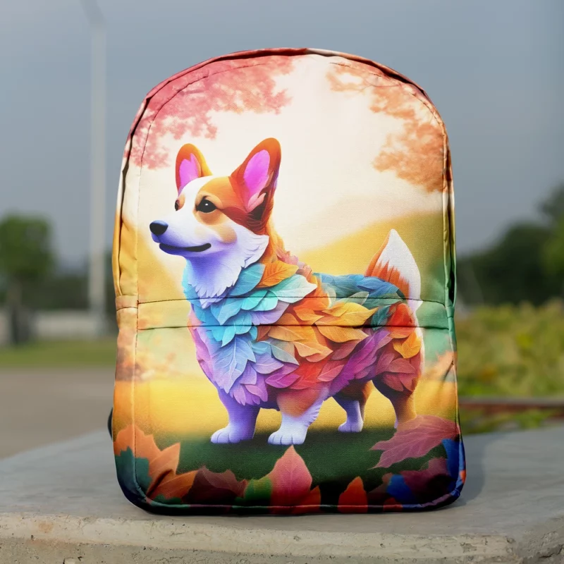 Pembroke and Cardigan Charm Welsh Corgi Dog Minimalist Backpack