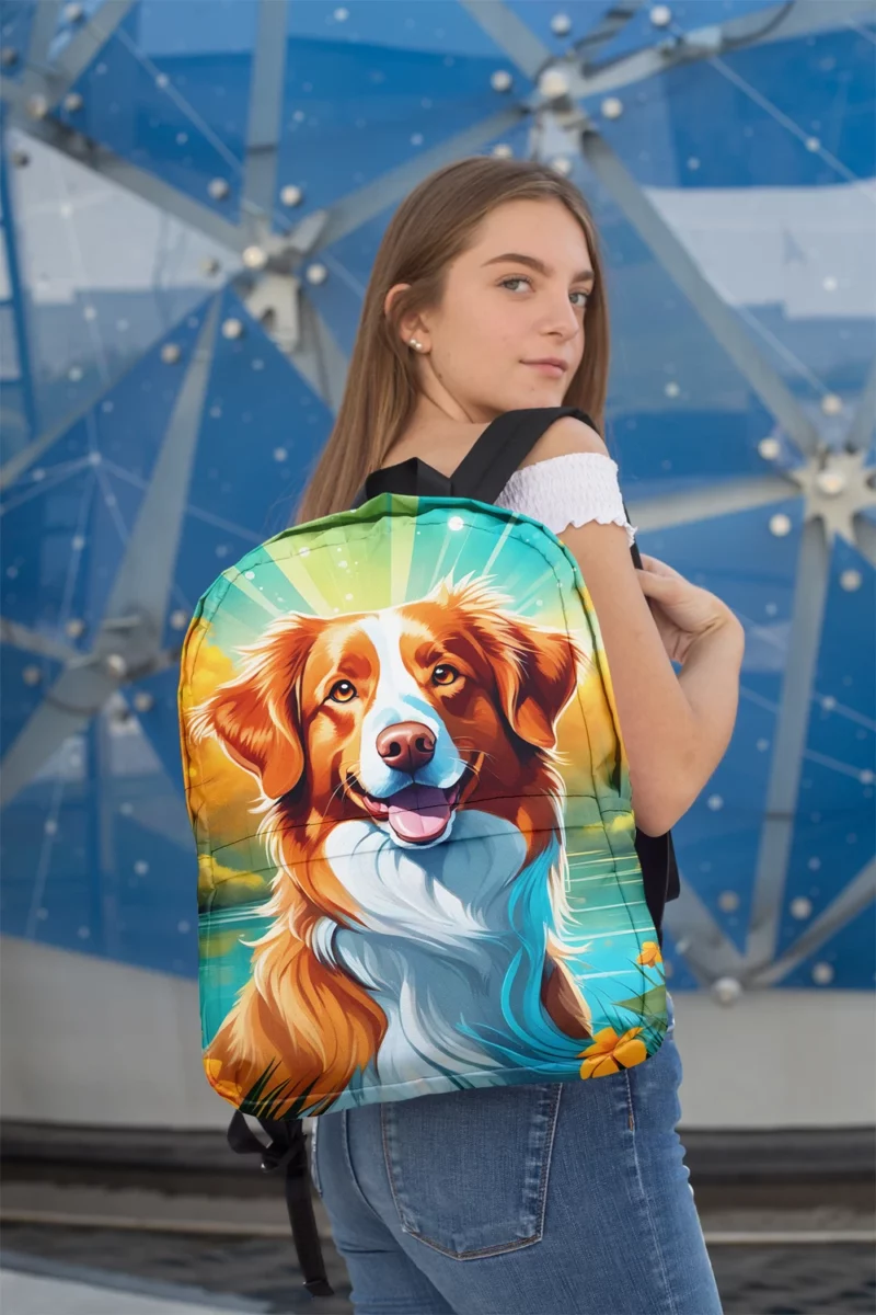 Perfect Nova Scotia Duck Tolling Retriever Dog Companion Minimalist Backpack 2