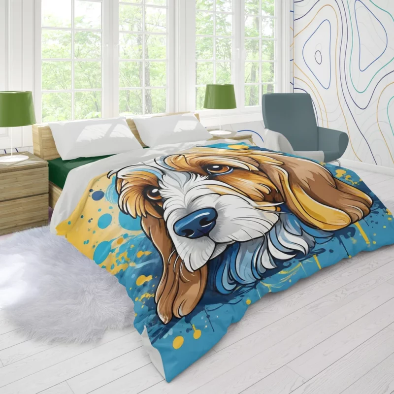 Petit Basset Griffon Vendeen Lovable Dog Companion Duvet Cover