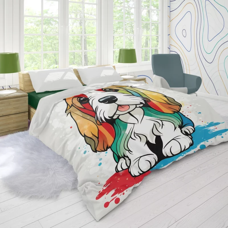 Petit Basset Griffon Vendeen The Playful Dog Duvet Cover