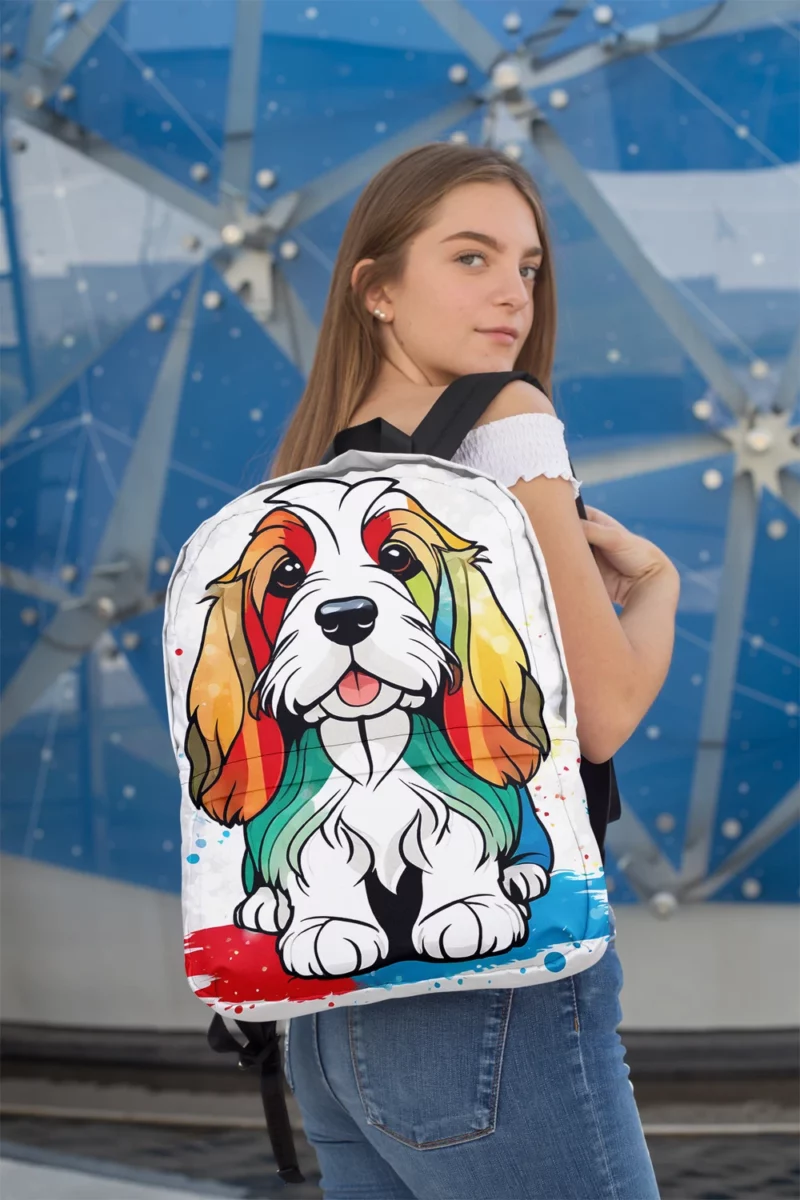 Petit Basset Griffon Vendeen The Playful Dog Minimalist Backpack 2