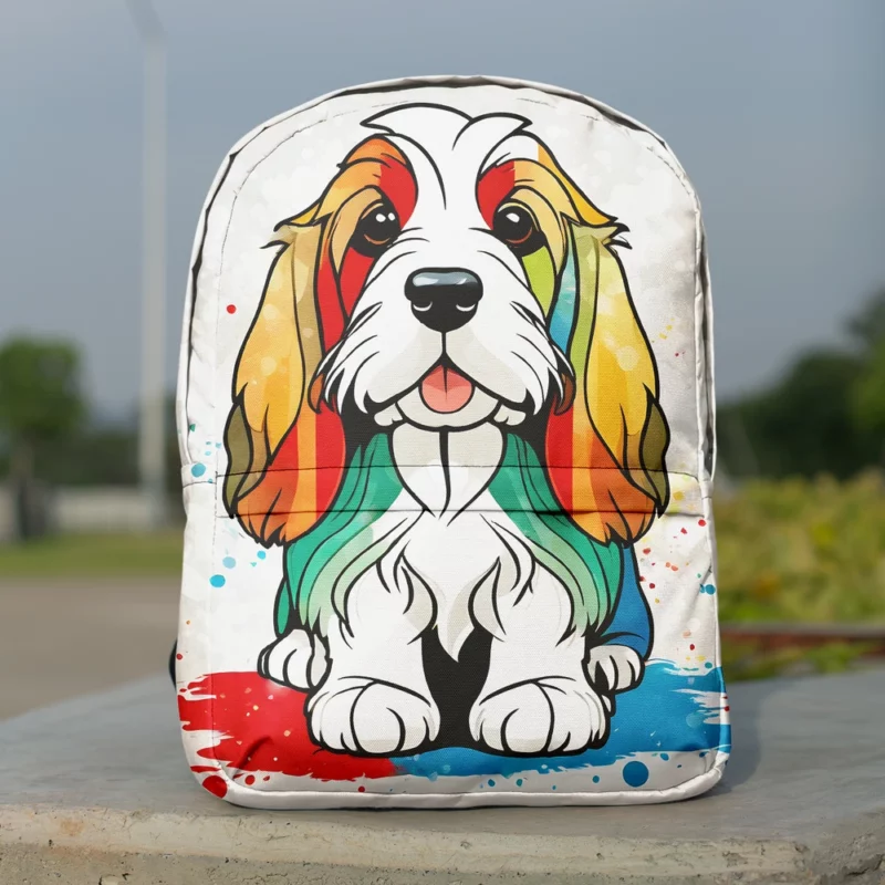 Petit Basset Griffon Vendeen The Playful Dog Minimalist Backpack