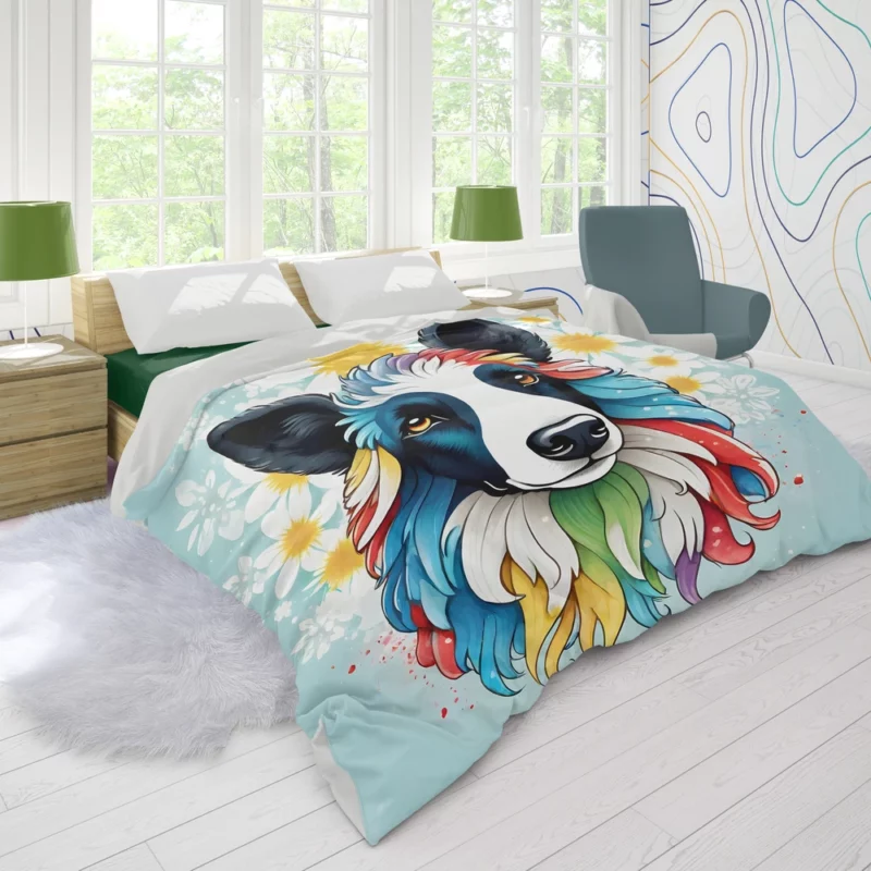 Playful Belgian Sheepdog Spirit Dog Joy Duvet Cover