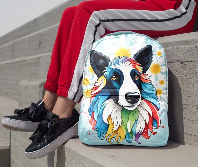 Playful Belgian Sheepdog Spirit Dog Joy Minimalist Backpack 1