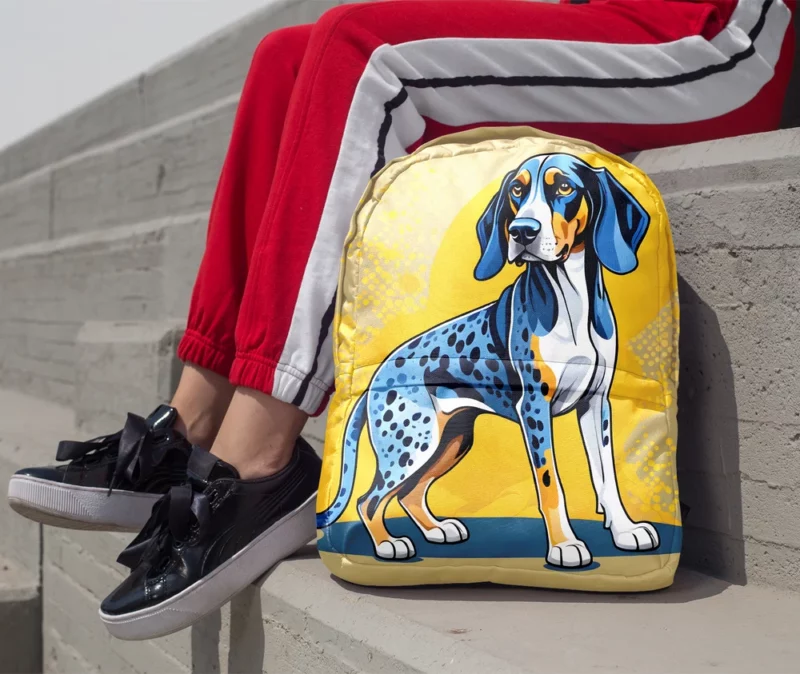 Playful Bluetick Coonhound Dog Enthusiast Minimalist Backpack 1
