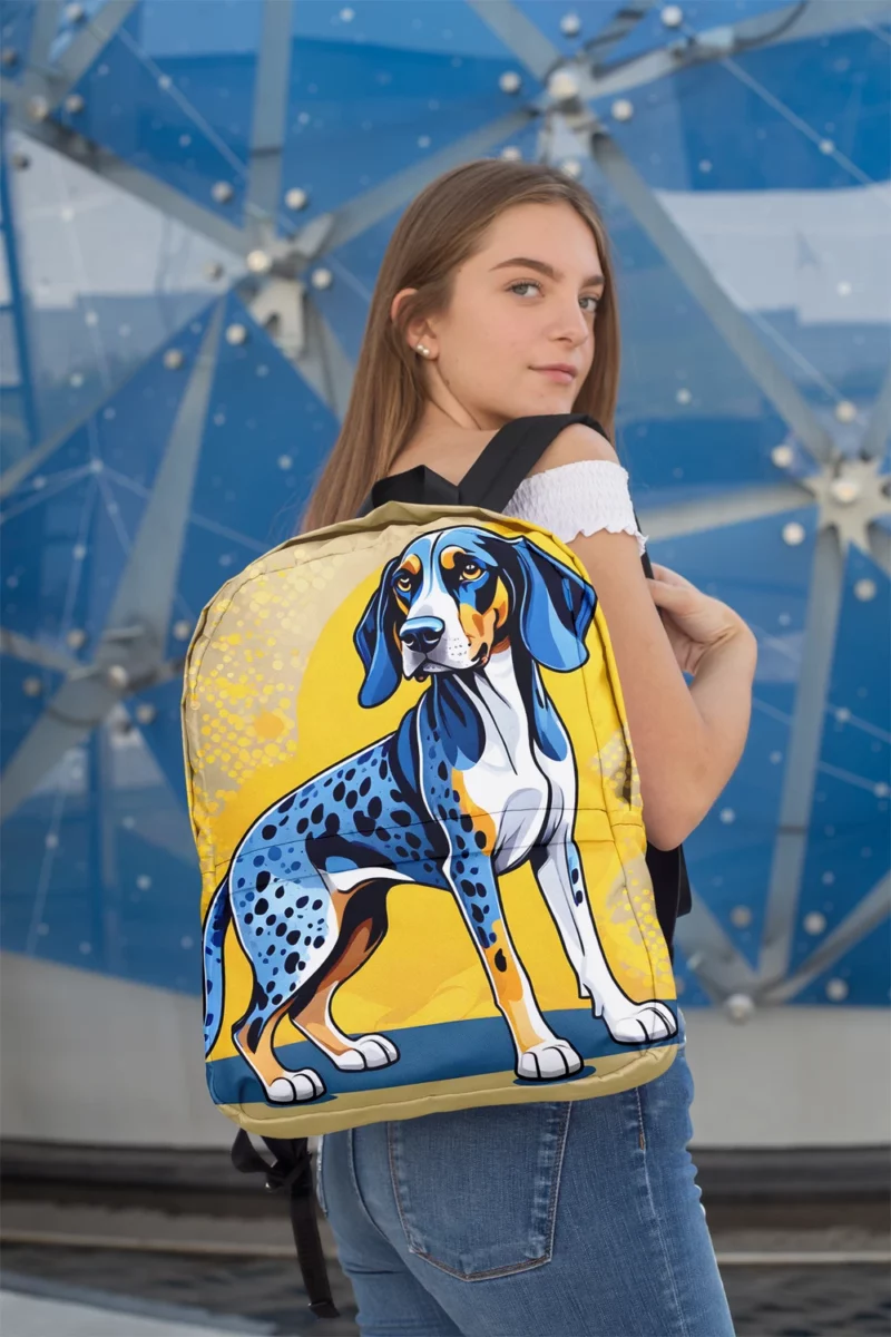 Playful Bluetick Coonhound Dog Enthusiast Minimalist Backpack 2