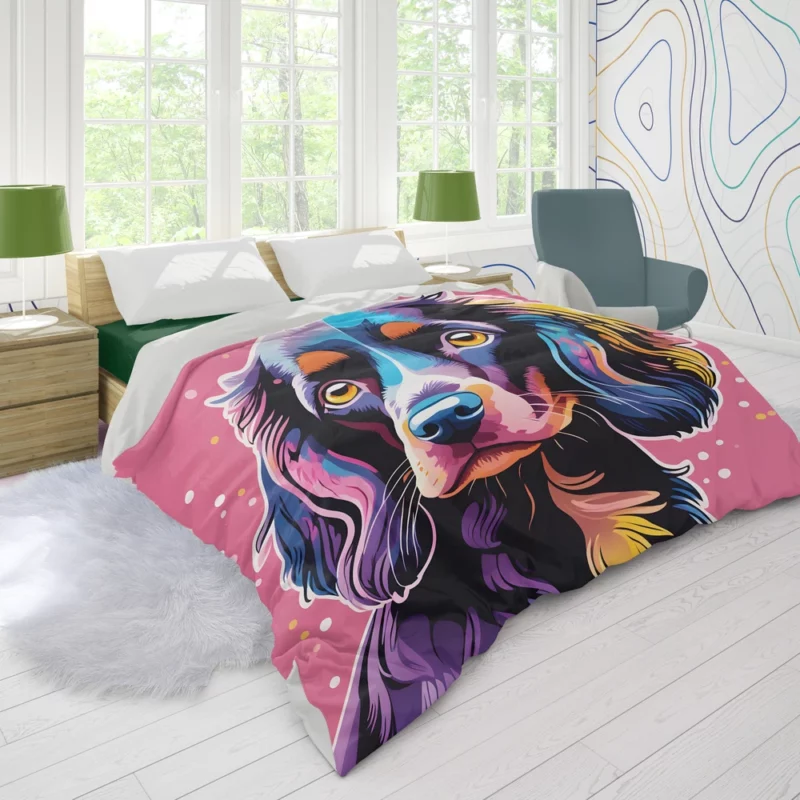 Playful Boykin Spaniel Dog Duvet Cover