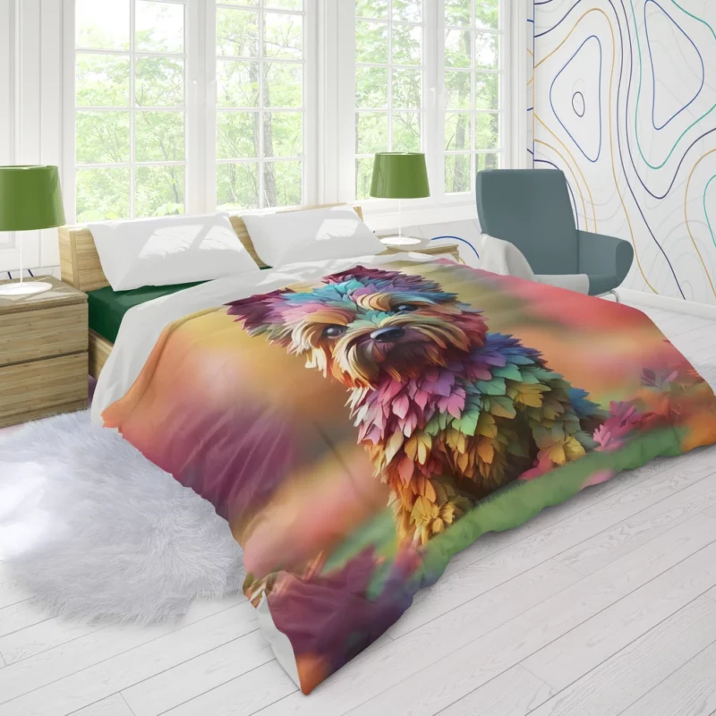 Playful Cairn Terrier Dog Delight Duvet Cover