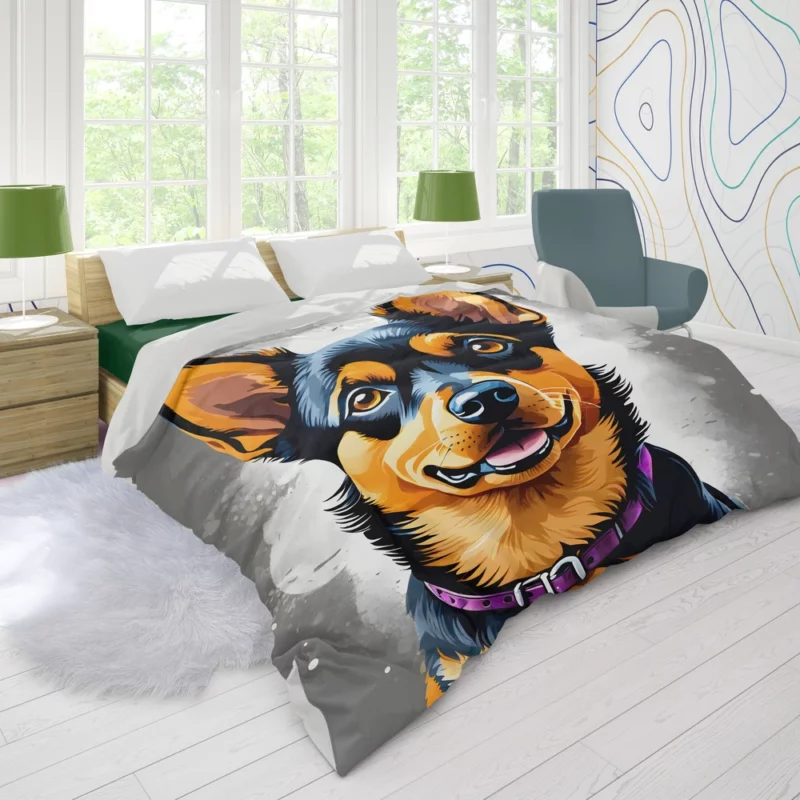 Playful Charm Teen Lancashire Heeler Joy Duvet Cover