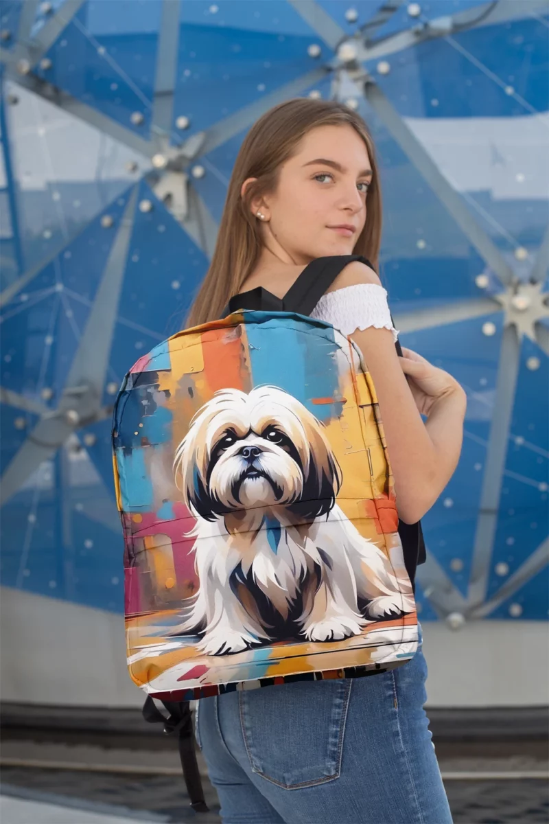 Playful Charm Teen Lhasa Apso Joy Minimalist Backpack 2