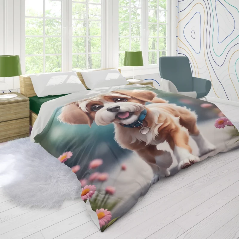 Playful Charm Teen Lowchen Joy Duvet Cover