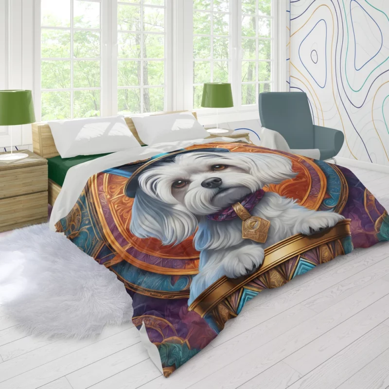 Playful Charm Teen Maltese Joy Duvet Cover