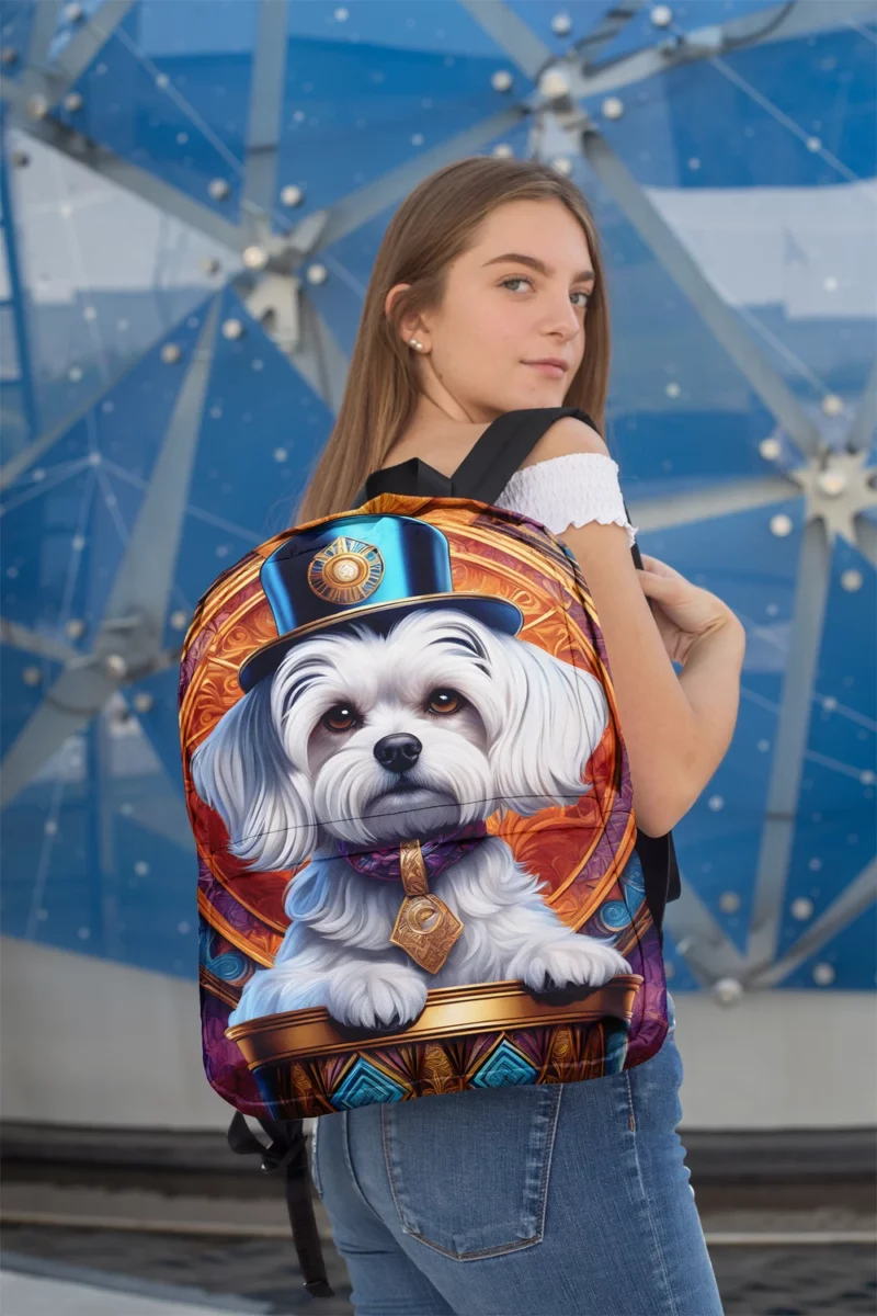 Playful Charm Teen Maltese Joy Minimalist Backpack 2