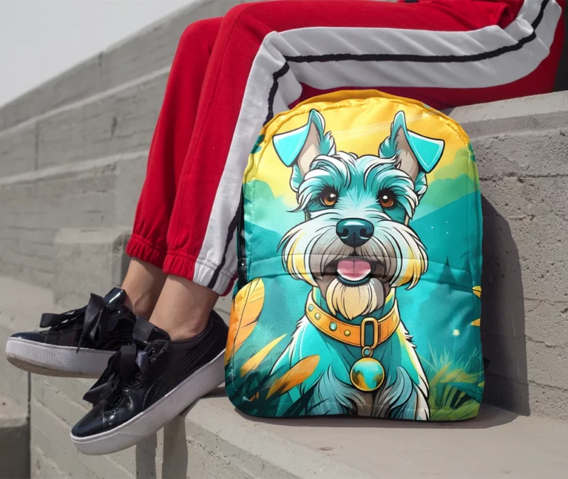 Playful Charm Teen Miniature Schnauzer Joy Minimalist Backpack 1