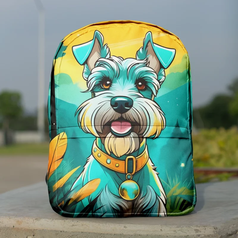 Playful Charm Teen Miniature Schnauzer Joy Minimalist Backpack