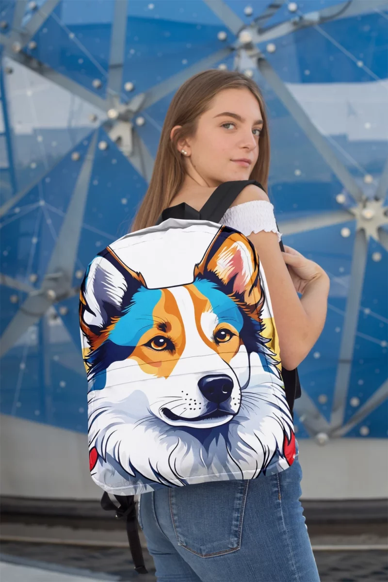 Playful Charm Teen Norwegian Lundehund Joy Minimalist Backpack 2