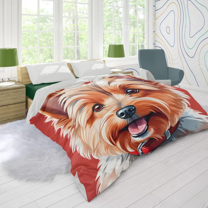 Playful Charm Teen Norwich Terrier Joy Duvet Cover