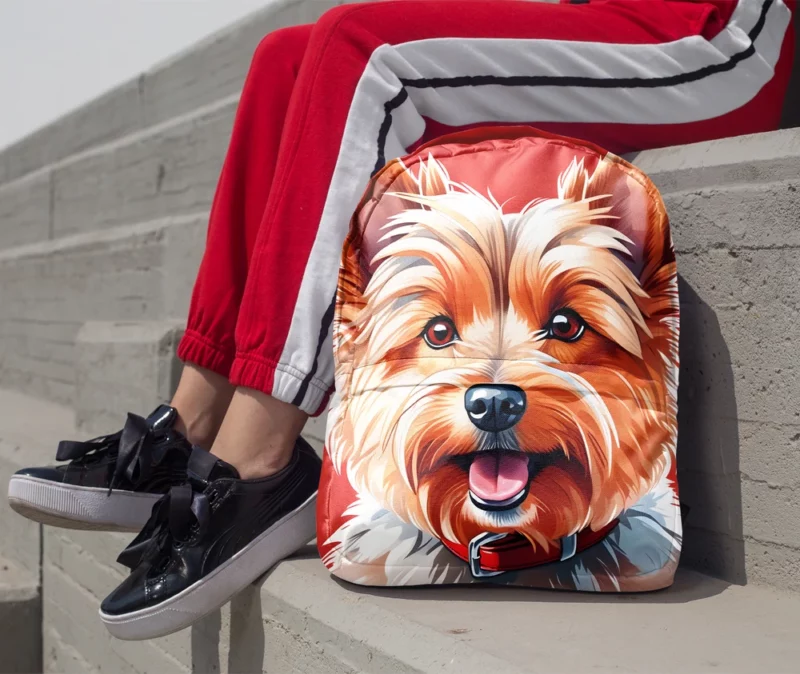 Playful Charm Teen Norwich Terrier Joy Minimalist Backpack 1