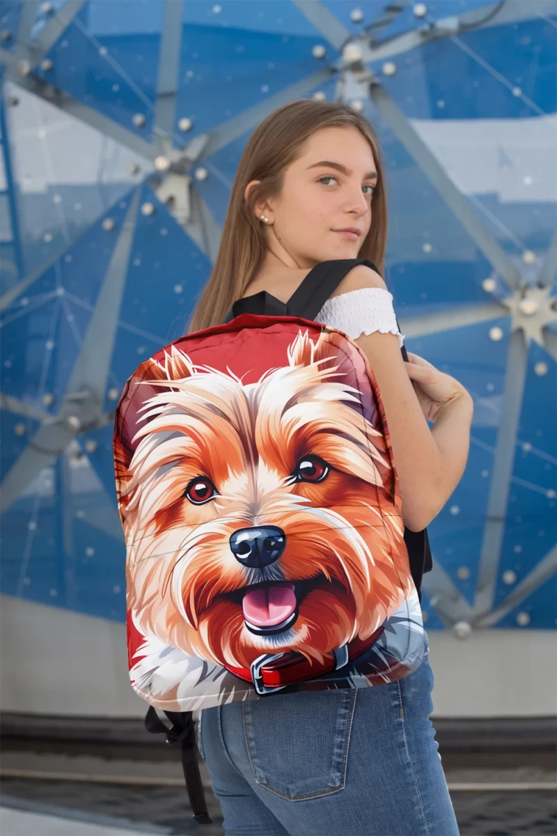 Playful Charm Teen Norwich Terrier Joy Minimalist Backpack 2