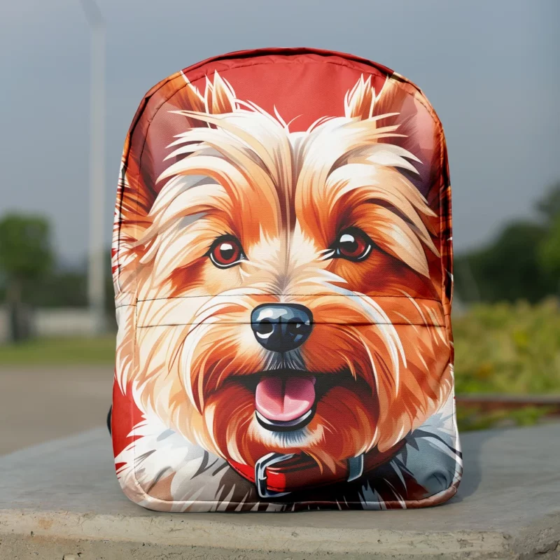 Playful Charm Teen Norwich Terrier Joy Minimalist Backpack