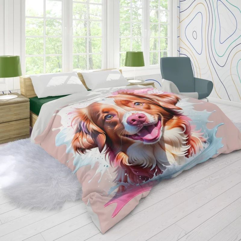 Playful Charm Teen Nova Scotia Duck Tolling Retriever Joy Duvet Cover