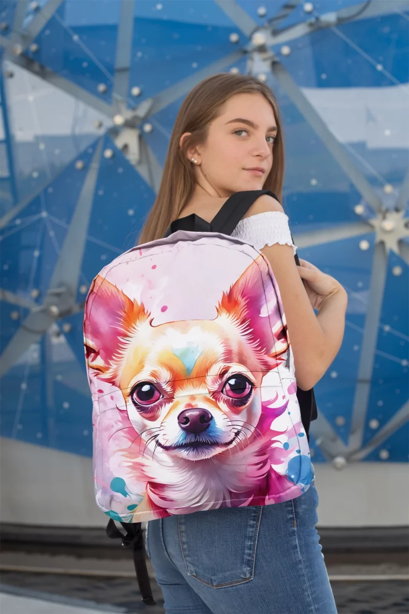 Playful Chihuahua Pal Teen Lively Sidekick Minimalist Backpack 2