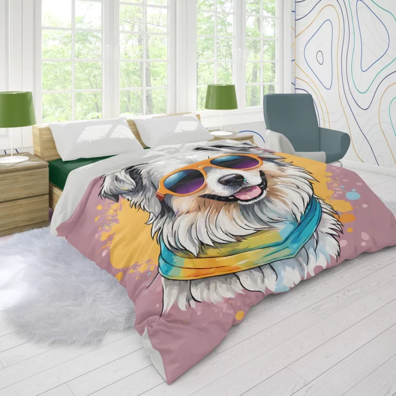 Playful Partner Pyrenean Shepherd Dog Friend Duvet Cover