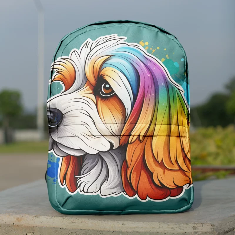 Playful Petit Basset Griffon Vendeen Charmer Minimalist Backpack 1