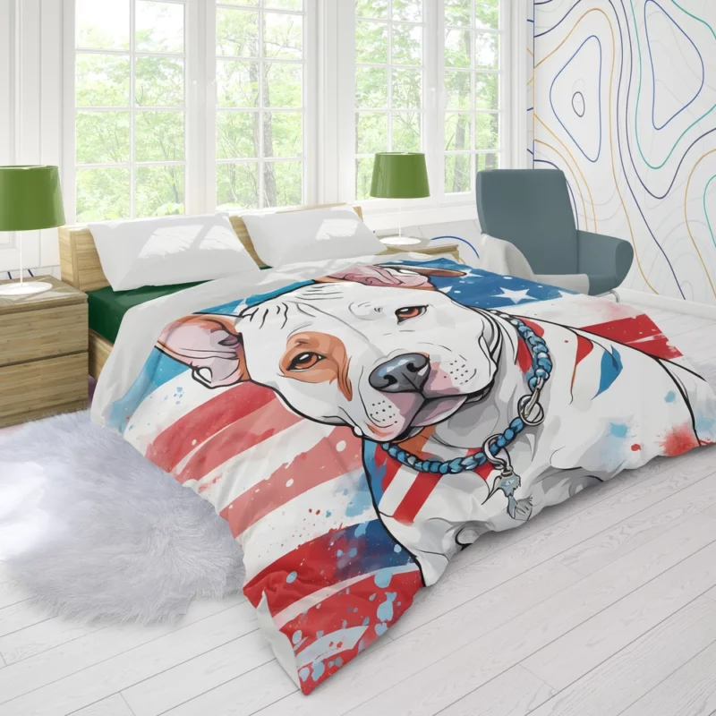 Playful Spirit American Pit Bull Terrier Dog Duvet Cover