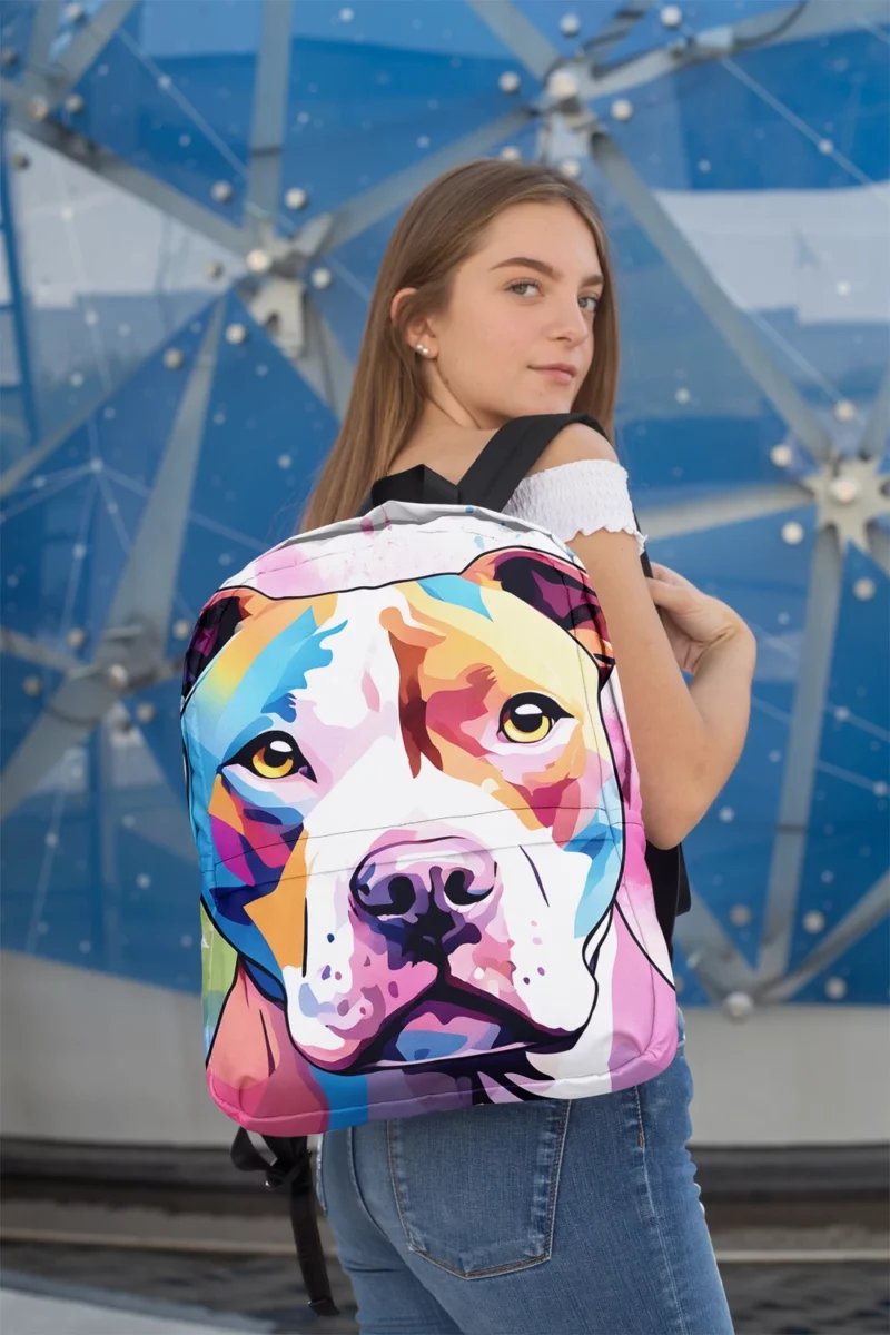 Playful Spirit American Staffordshire Terrier Dog Minimalist Backpack 2