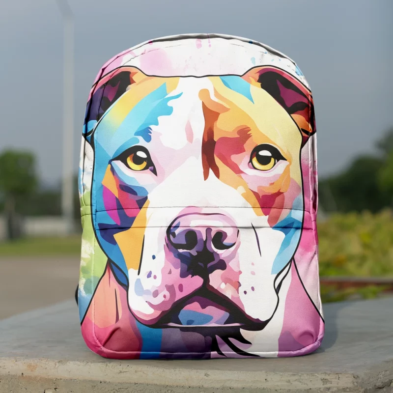 Playful Spirit American Staffordshire Terrier Dog Minimalist Backpack