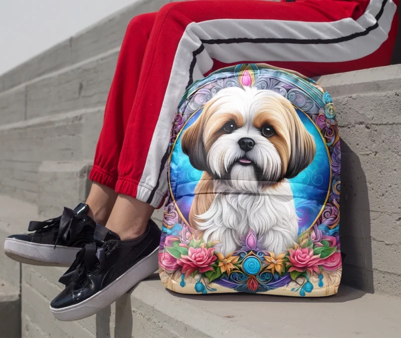 Playful Spirit Teen Lhasa Apso Joy Minimalist Backpack 1