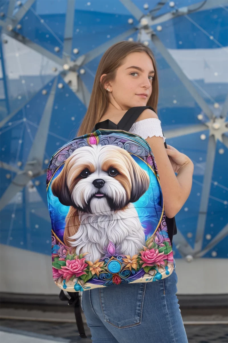 Playful Spirit Teen Lhasa Apso Joy Minimalist Backpack 2