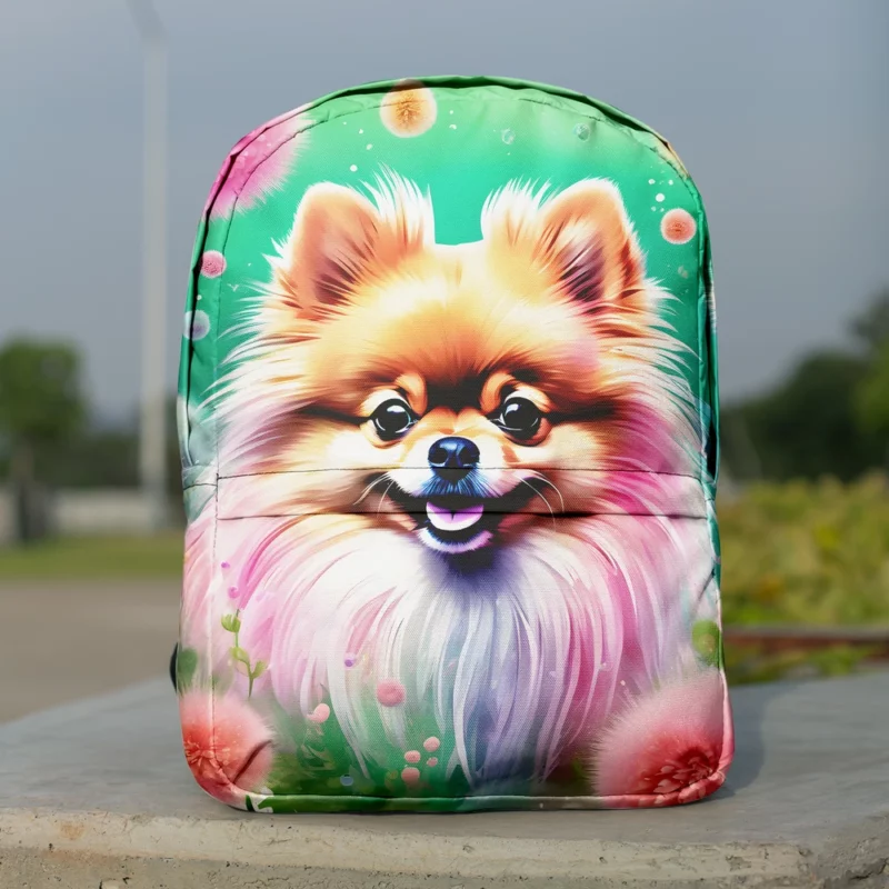 Pomeranian Pal Lively Lap Dog Minimalist Backpack