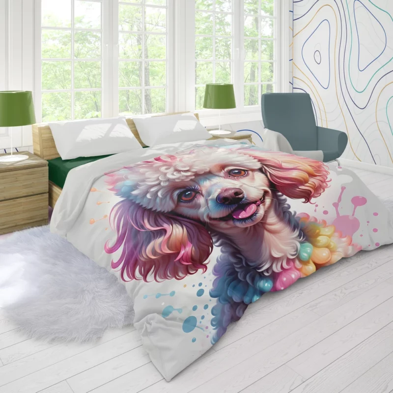 Poodle Elegance Smart Dog Companion Duvet Cover