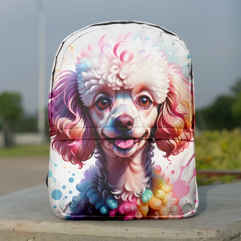 Poodle Elegance Smart Dog Companion Minimalist Backpack 1