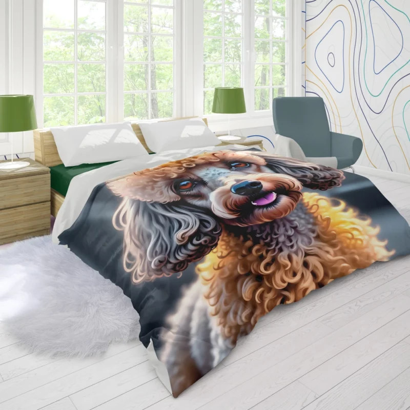 Poodle Pal Loyal Companion Dog Duvet Cover