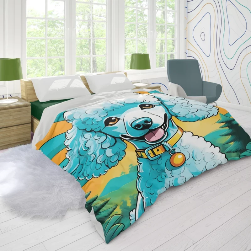 Poodle Wonder Stylish Dog Friend Duvet Cover