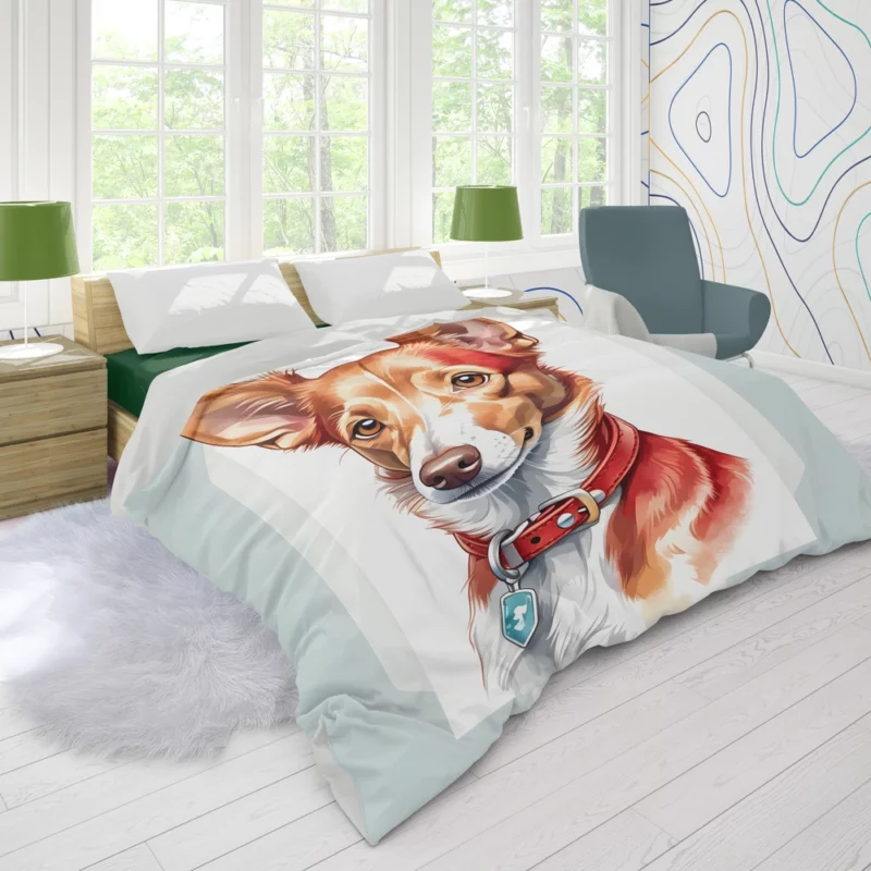 Portuguese Elegance Podengo Dog Duvet Cover