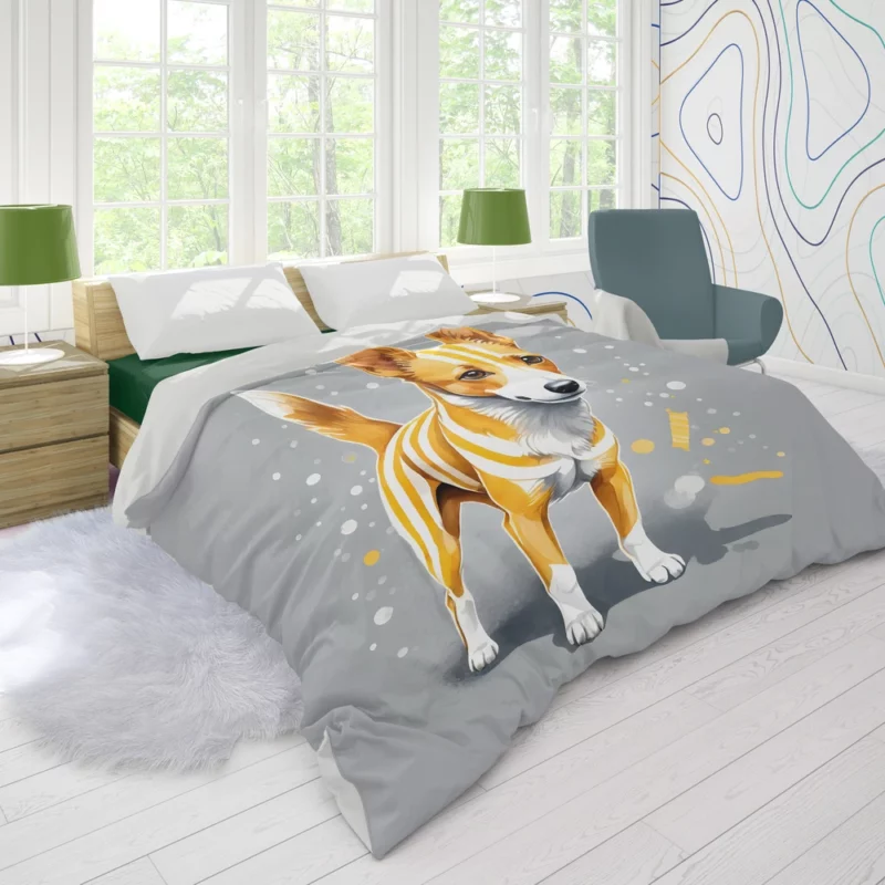 Portuguese Podengo Joy The Playful Dog Duvet Cover