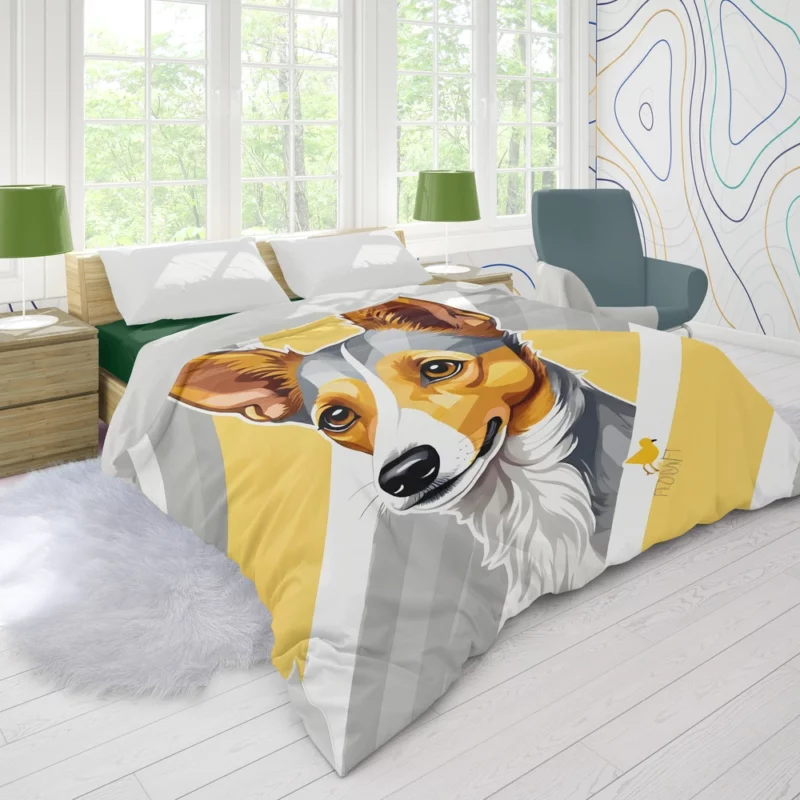 Portuguese Podengo Smart and Agile Duvet Cover