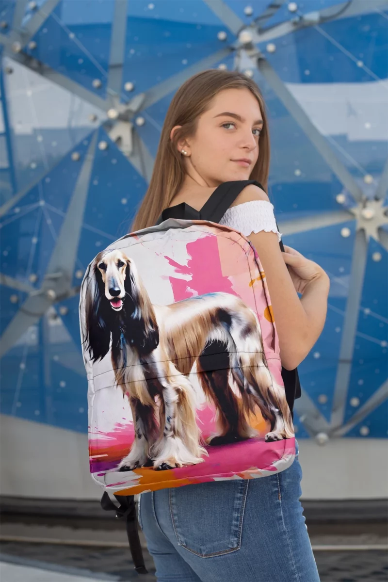 Proud Afghan Hound Dog Aristocrat Minimalist Backpack 2